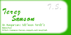 terez samson business card